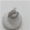 ANELLO DA DONNA CON PAVE' DI ZIRCONI IN ORO BIANCO 18KT 5,2 GRAMMI N 16 (1847)