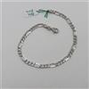 BRACCIALE DA UOMO A MAGLIA GRUMETTA 3+1 IN ORO BIANCO 18KT 4,15 GRAMMI (7343)