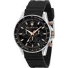 Maserati Orologio Maserati Sfida Cronografo uomo R8871640002 Watch Silicone Nero 44 mm