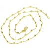 CATENA ORO GIALLO 750 18K, PALLINE ALTERNATE OVALI, LUNGA 45 80 90 CM, COLLANA