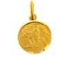 CIONDOLO MEDAGLIA ORO GIALLO, 18K, NOSTRA SIGNORA DI LOURDES, DIAMETRO 9-11 MM