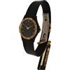 Citizen Orologio Citizen donna quadrante nero ghiera e indici dorati quarzo