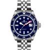 Lorenz Orologio Automatico Uomo LORENZ 26148BB Bracciale Acciaio Blu Sub 100mt