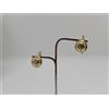 ORECCHINI BOTTONE A MONACHELLA CON ZIRCONI IN ORO GIALLO 18KT 2,4 GR. (7026)