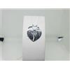 CIONDOLO CUORE SPEZZATO DOLCE META' IN ORO BIANCO 18KT 750 2,35 GRAMMI (3679)