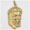 CIONDOLO ORO GIALLO 750 18K, VOLTO DI CRISTO, LUCIDO E SATINATO, MADE IN ITALY