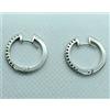 Produzione Orafa Aretina ORECCHINI DONNA CAMPANELLE CERCHIO PICCOLI ORO BIANCO 18K 750 ZIRCONI T DIAMANTE