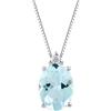 Demetra Collana Demetra Bears Acquamarina Ovale 038.O.130.002.W.A2 Necklace Oro Diamante