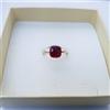 Produzione Orafa Aretina ANELLO SOLITARIO DONNA ORO GIALLO 18KT 750 QUARZO NATURALE COLOR ROSSO RUBINO