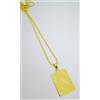 Made in Arezzo COLLANA PIASTRA MILITARE ORO GIALLO 15gr UOMO DONNA INCISIONE PERSONALIZZABILE