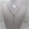 COLLANA ROSARIO RELIGIOSO CON PALLINI LISCI IN ORO BIANCO 18KT 3,2 GR. (2171)