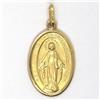 MEDAGLIA MIRACOLOSA, VERGINE MARIA, ORO GIALLO 750 18K, SOLIDA, MADE IN ITALY