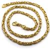 CATENA IN ORO GIALLO 18K, MAGLIA BIZANTINA SQUADRATA, SPESSORE 4.1 MM, 50-60 CM