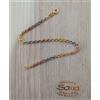 savagioielli Bracciale 2.8 mm fune corda tre colori 18.5 cm in oro 750 giallo,bianco e rosso