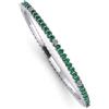 cosmo gioielli Bracciale modello Veretta in Oro Bianco e smeraldi 3.35ct