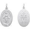 MEDAGLIA MIRACOLOSA, VERGINE MARIA, ORO BIANCO 750 18K, SOLIDA, MADE IN ITALY