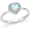 MILUNA ANELLO DIAMANTI E ACQUAMARINA ORO BIANCO 18KT REFERENZA LID3763 NUOVO