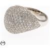 Anello in oro bianco 18 Kt 750 fascione pavè diamanti 2,50 ct -420/vv-