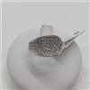 ANELLO DONNA IN ORO BIANCO 18KT CON PAVE' DI ZIRCONI 3 GRAMMI N.13 (0088)