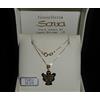 Collana e medaglia angelo con preghiera 1.5 cmx2.2 cm in oro giallo 750 18 kt