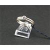 Solitario con diamante taglio a brillante ct. 0,24 oro bianco satinato 18 kt