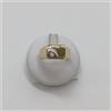 ANELLO DA UOMO IN ORO GIALLO E BIANCO 18KT 750 E ZIRCONE 7,9 GRAMMI N.26 (0754)