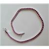 Made in Arezzo TENNIS BRACCIALE ORO BIANCO 18KT 750 UOMO DONNA ZIRCONI DIAMANTE ROSSO RUBINO