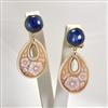 ORECCHINI IN ORO GIALLO 18Kt CON CIANITE E CAMMEI A GOCCIA SARDONICO OGHT 0187