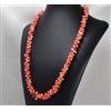 COLLANA LUNGA IN ORO GIALLO 18 KT CON COPOLINI DI CORALLO ROSA OGLN 0235