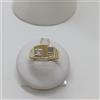 ANELLO DA UOMO ORO IN GIALLO E BIANCO 18KT 750 CON ZIRCONE 6,1 GR. N.24 (0752)