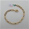 UNOAERRE BRACCIALE DA UOMO A MAGLIA PIENA IN ORO GIALLO E BIANCO 18KT 750 11,2 GR. (0630)