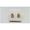 ORECCHINI A BOTTONE AD ANELLI IN ORO GIALLO,BIANCO E ROSA 18KT 750 2,3 GR (3224)