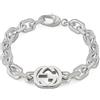Gucci Timepieces Bracciale Gucci Interlocking Catena Incrocio GG YBA627068002 Argento Bracelet