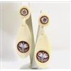 ORECCHINI IN ORO GIALLO 18 KT CON PENDOLI E CAMMEI IN SARDONICO FIORI OGHT 0341
