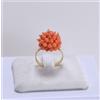 ANELLO IN ORO GIALLO 18 kt CON CORALLO ROSA MODELLO MOROSITA OGNK 0124