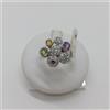 ANELLO DONNA N.16 CON GEMME E ZIRCONI IN ORO BIANCO 18KT 750 5,65 GR. (1612)