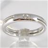 ANELLO ORO BIANCO 750 18K, FEDE FEDINA CON DIAMANTE CT 0.03, DOPPIA FILETTATA