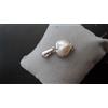 Artigiano Toscano B CUORE ORO BIANCO 18KT PERLA BIANCA VERA MABE CIONDOLO PENDENTE COLLANA DONNA