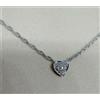 Produzione Orafa Aretina COLLANA LUSSO ORO BIANCO 750 18KT DONNA PUNTO LUCE DIAMANTE CHARM CUORE PENDENTE
