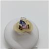 ANELLO DA DONNA IN ORO GIALLO 18KT CON ZIRCONI COLORATI 6,4 GR. N.13 (0102)