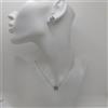 PARURE DONNA COLLANA E ORECCHINI ORO BIANCO 18KT TOPAZIO AZZURRO 6,7 GR. (1024)