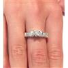ANELLO SOLITARIO IN ORO BIANCO 18 CT E DIAMANTI CT 0,39 MADE IN ITALY