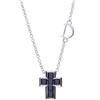 Damiani Collana Croce Damiani Piccola 20088364 Cross diamanti neri oro bianco Uomo