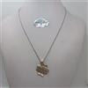 COLLANA DA DONNA CON CIONDOLO FIORE IN ORO BIANCO E GIALLO 18KT 4,3 GR.I (0887)