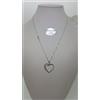 COLLANA DA DONNA CON CIONDOLO CUORE IN ORO BIANCO 18KT E ZIRCONI 4 GR. (5818)