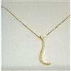 Produzione Orafa Aretina COLLANA ORO GIALLO 750 18KT DONNA CATENINA PENDENTE VIRGOLA COLLIER OR FEMME
