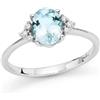 MILUNA ANELLO DIAMANTI E ACQUAMARINA ORO BIANCO 18KT REFERENZA LID3767 NUOVO