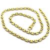 CATENA ORO GIALLO E BIANCO 18K, CON QUADRATI, CUBI E OVALI ALTERNATI, 50-60 CM