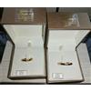 Coppia fedi classiche 5 grammi in oro giallo 750 18 kt con diamanti carati 0,02