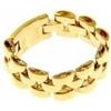 ANELLO IN ORO GIALLO 18K, MAGLIA MORBIDA, 3 FILE, INSERTI OVALI, MADE IN ITALY